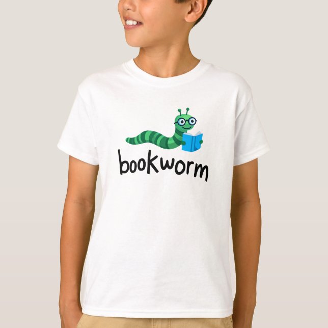 Camiseta Leitura do Bookworm Bonito Amigo com Livro (Frente)