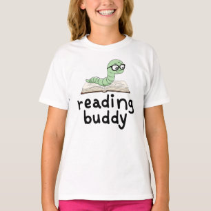 Camiseta Leitura do Bookworm Bonito Amigo com Livro