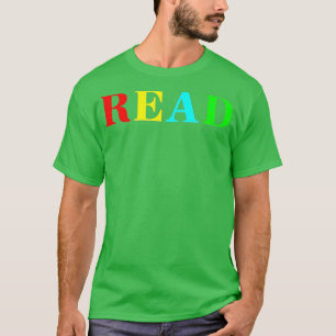 Camiseta Leitura do professor no livro de cores