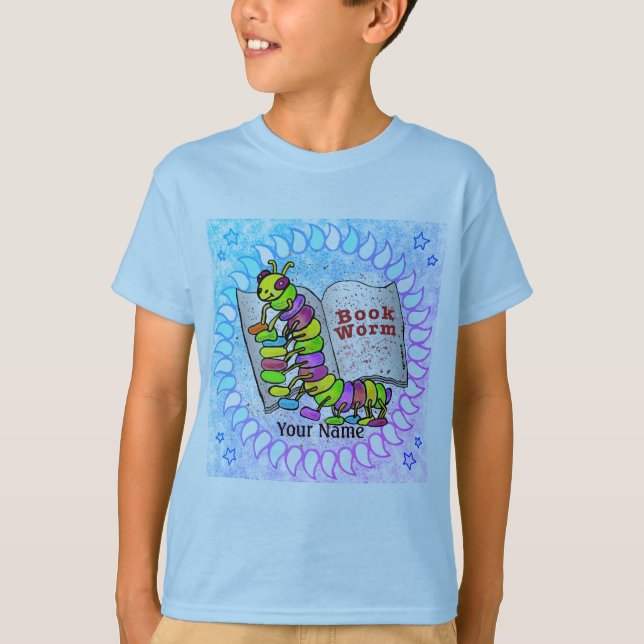 Camiseta Leitura do worm de livro (Frente)