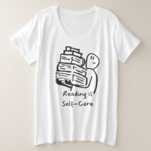 Camiseta Leitura é autoatendimento e camisa-T feminina do t