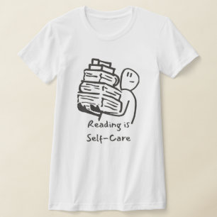 Camiseta Leitura é camisa-T de Ajustado fino e autocuidado
