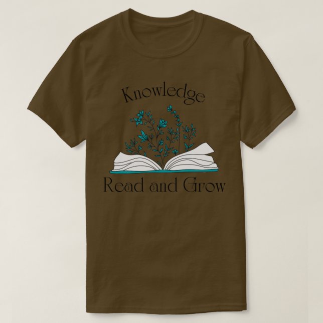 Camiseta Leitura e crescimento do conhecimento (Frente do Design)