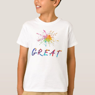 Camiseta Leitura e Crianças com Múltiplas Cores de Verão