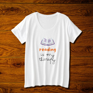 Camiseta leitura é minha terapia