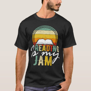 Camiseta Leitura é o meu Jam retro vintage Professor de Cut