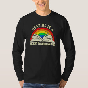 Camiseta Leitura Engraçada De Livros É Um Bilhete A Adventu
