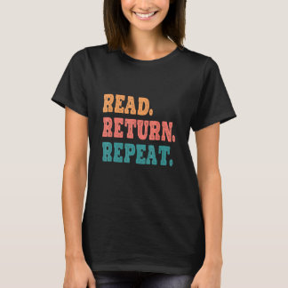 Camiseta Leitura Engraçada Repete Livros De Bibliotecas Esc