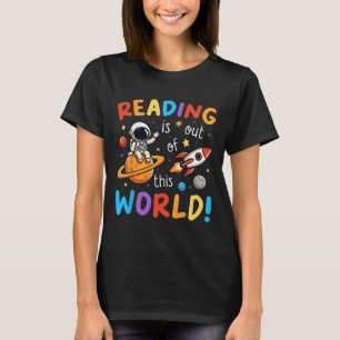 Camiseta Leitura Está Fora Deste Mundo Livros Engraçados No