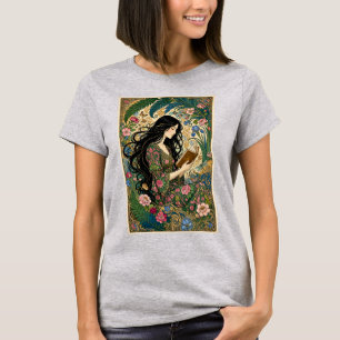Camiseta Leitura no Jardim Art Nouveau