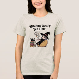 Camiseta Leitura Quente de Bruxas de Outono