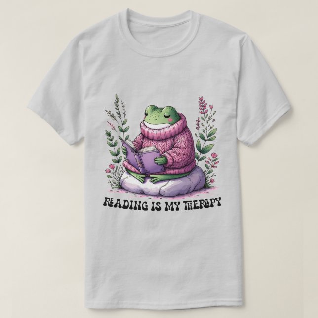 Camiseta Leitura Rã É Minha Terapia (Frente do Design)