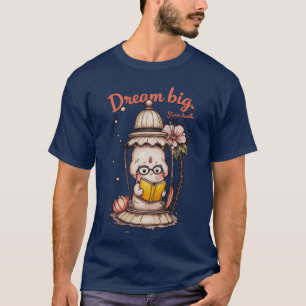 Camiseta Leitura Whimsical Buddha Lanterna Design