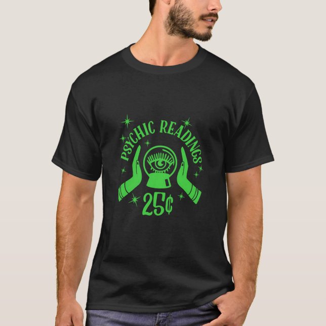 Camiseta leituras psíquicas - Edição verde (Frente)