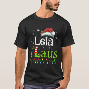 Camiseta Lela Claus Papai noel Avó Engraçado Presente de Na