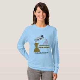 Camiseta Lema Benjamin Franklin azul claro