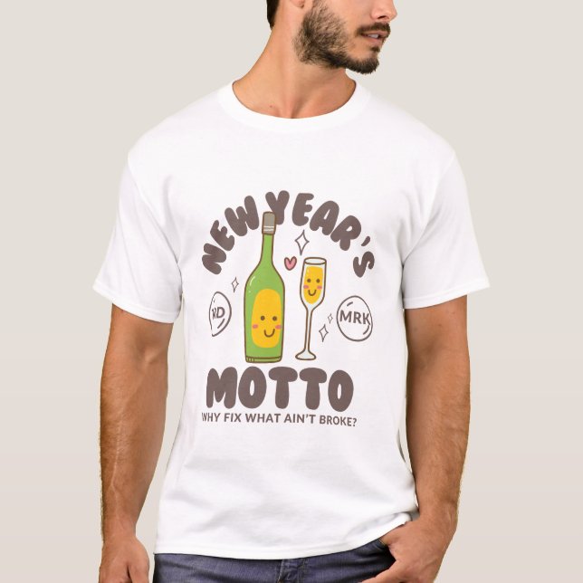 Camiseta Lema de Ano Novo (Frente)