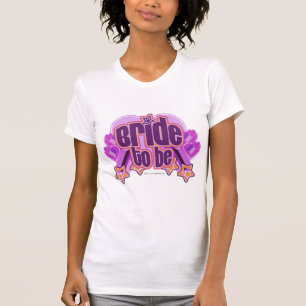 Camiseta Lema de Noivado de Noiva para Ser Estilo Roxo