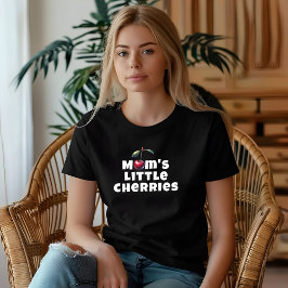 Camiseta Lema divertido da cereja da mamãe no dia das mães