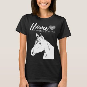 Camiseta Lema do cavalo garota piloto casa é, onde meu cava