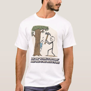 Camiseta lema engraçado do stickman