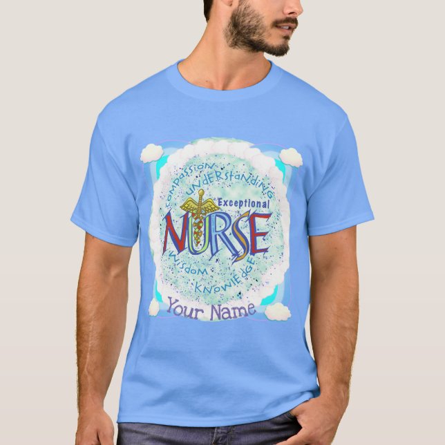Camiseta Lema excepcional para enfermeiras (Frente)