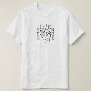 Camiseta Lema motivacional de resiliência punho