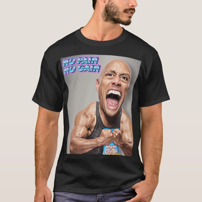 Camiseta Lema Sem Dor Sem Ganho da Força Inquebrantável (Frente)