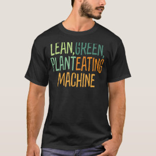 Camiseta Lema vegano engraçado Magro verde... legal à base
