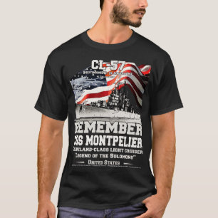 Camiseta LEMBRA-SE USS Montpelier CL57 Light Cruiser Vetera