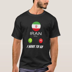 Camiseta Lembrança Bandeira do Irã Irã Está Chamando Está C