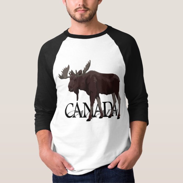 Camiseta Lembrança canadense retro dos alces do jérsei dos (Frente)