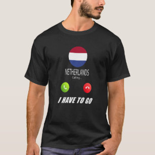 Camiseta Lembrança da Bandeira da Holanda Holanda Está Cham