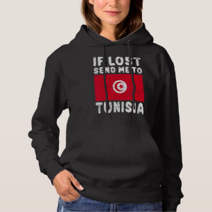 Camiseta Lembrança da Bandeira da Tunísia Se perdido envie-