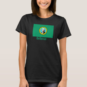 Camiseta Lembrança da Bandeira de Bellevue Washington EUA