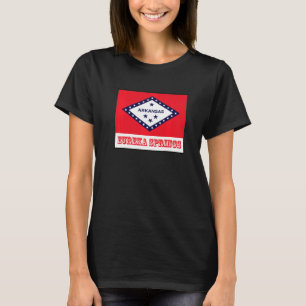 Camiseta Lembrança da Bandeira de Eureka Springs Arkansas E