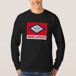 Camiseta Lembrança da Bandeira de Eureka Springs Arkansas E