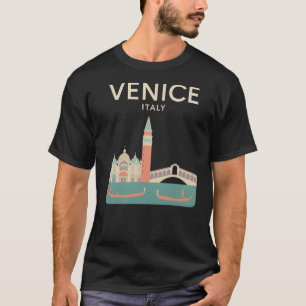 Camiseta Lembrança da Silhueta de Veneza, Itália