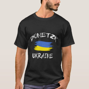 Camiseta Lembrança de Donetsk Ucrânia Bandeira do País Ucra