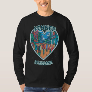 Camiseta Lembrança de Viagem Kenner em Louisiana Coração