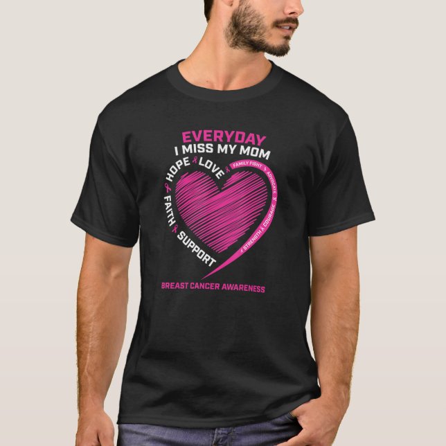 Camiseta Lembrança Mãe Amando Memória Mãe Cancer (Frente)