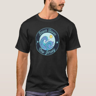 Camiseta Lembrança Náutica de Surfista de Beach Haven Nj No