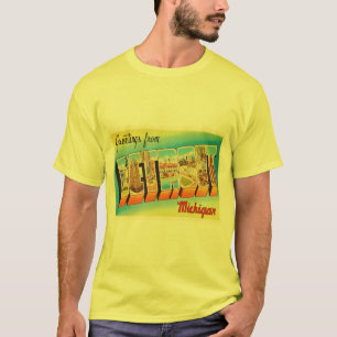 Camiseta Lembrança velha das viagens vintage de Detroit