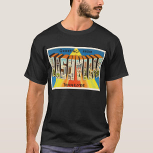 Camiseta Lembrança velha das viagens vintage de Nashville