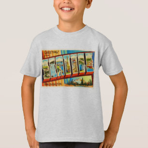 Camiseta Lembrança velha das viagens vintage de Seattle