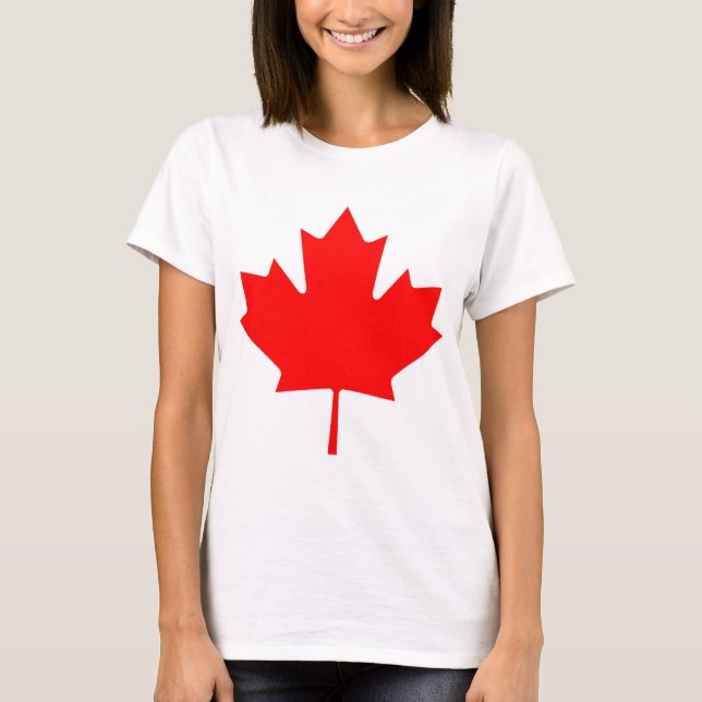 Camiseta Lembrança vermelha da folha de bordo de Canadá do (Frente)