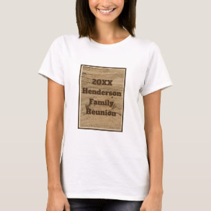 Camiseta Lembrança Wearable Brown rústico da reunião de