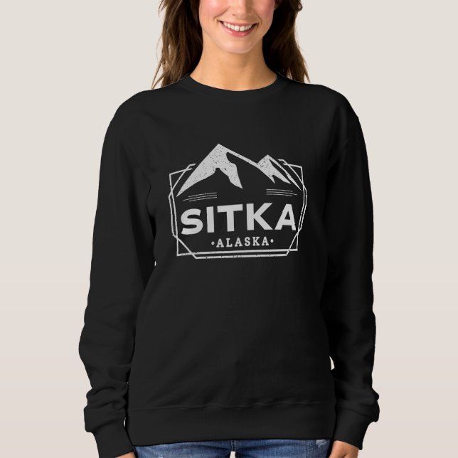 Camiseta Lembranças de Sitka Alasca Vintage Retro (Frente)