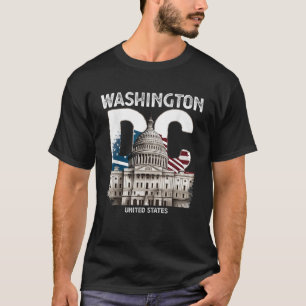 Camiseta Lembranças Presentes Homens Washington DC Capitol