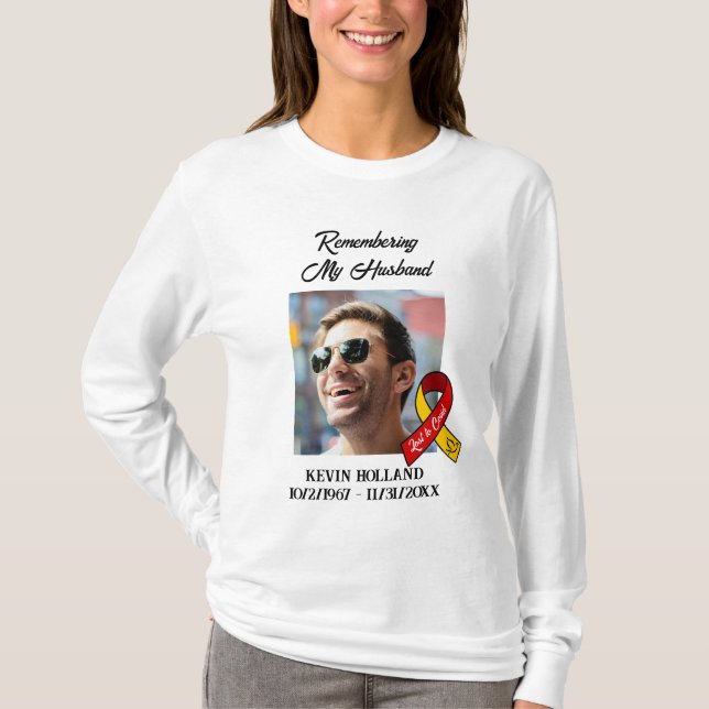 Camiseta Lembrando Meu Marido | Memorial Perdido para Covid (Frente)